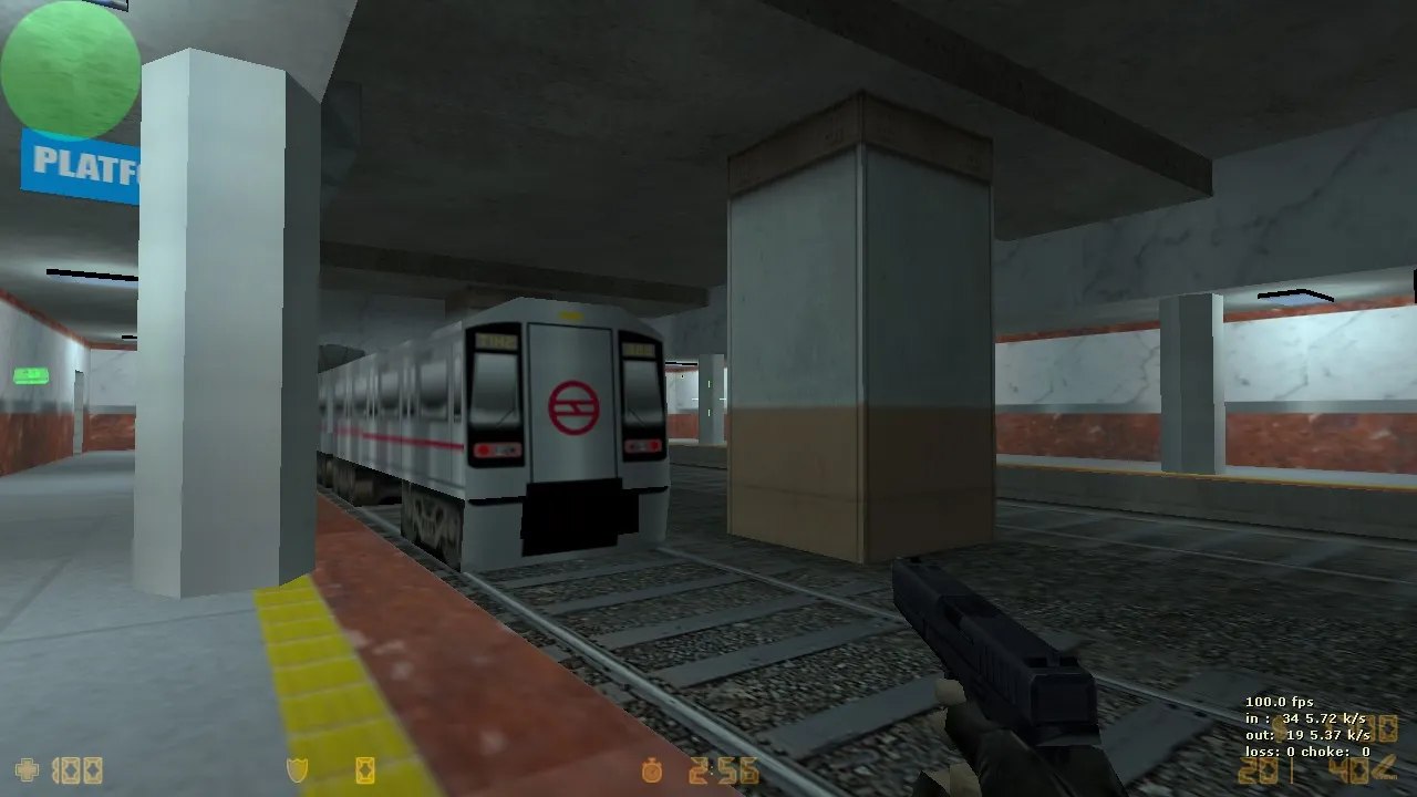 Скачать de_delhimetro для CS 1.6: карта DE, точки под контртеров и терроров, .nav для ботов и оптимизация wpoly/epoly - Скриншот
