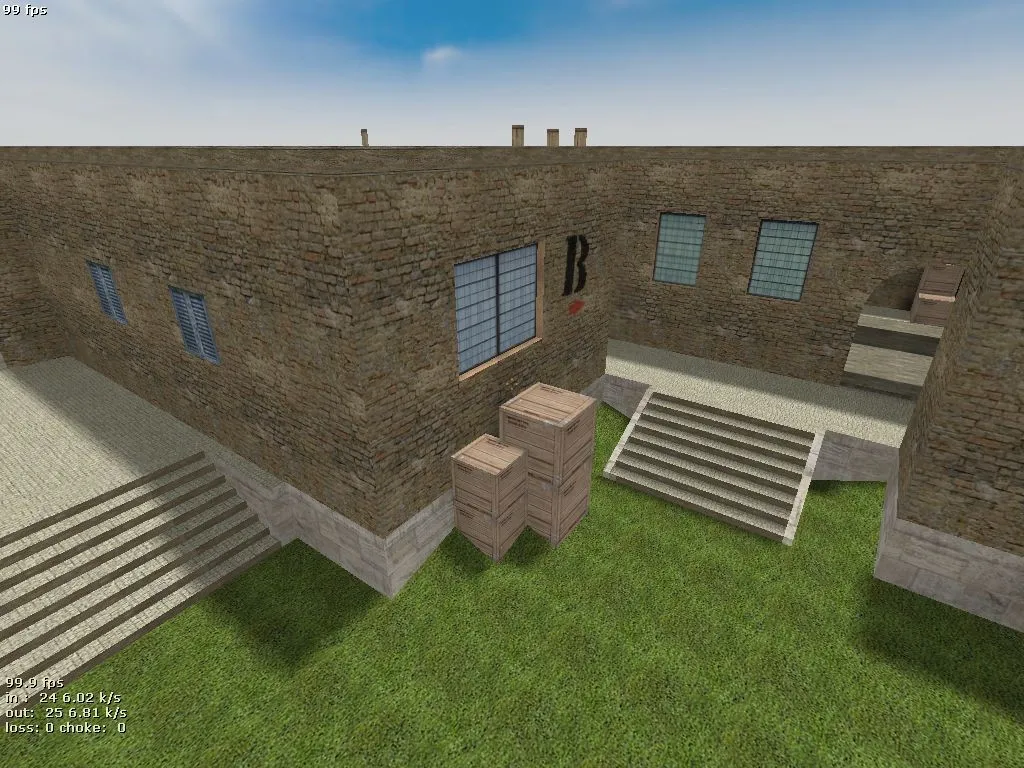 Скачать de_brick_zone_17b — DE карта для CS 1.6: точки, маршруты, .nav и оптимизация wpoly/epoly - Скриншот