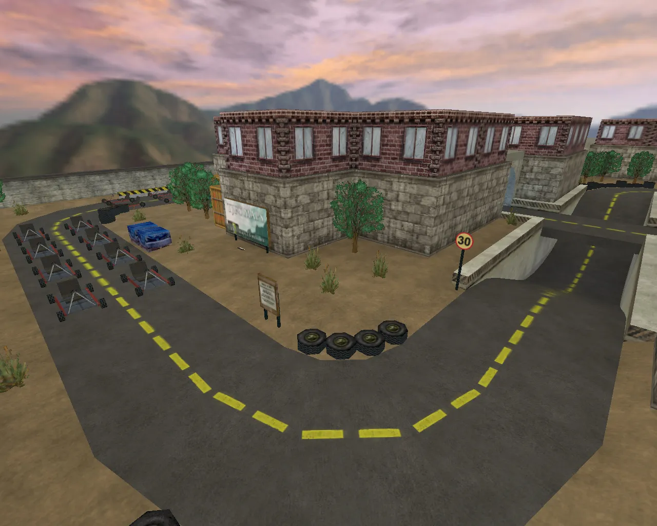 Скачать cs_gokarts2race для CS 1.6: карта, баланс сторон, точки и боты, .nav, оптимизация wpoly/epoly - Скриншот