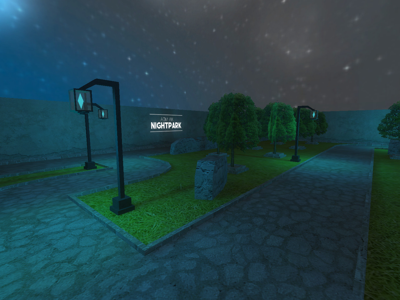aim_ak_nightpark_mr — скриншот 2