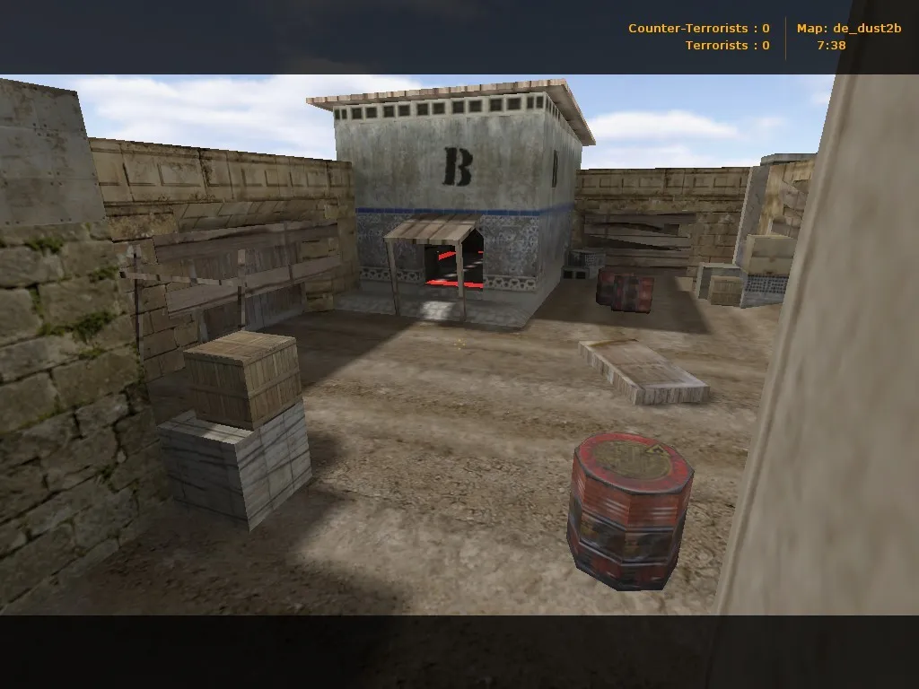 Скачать de_dust2b карта для CS 1.6: точки, ротации, .nav и оптимизация wpoly/epoly - Скриншот