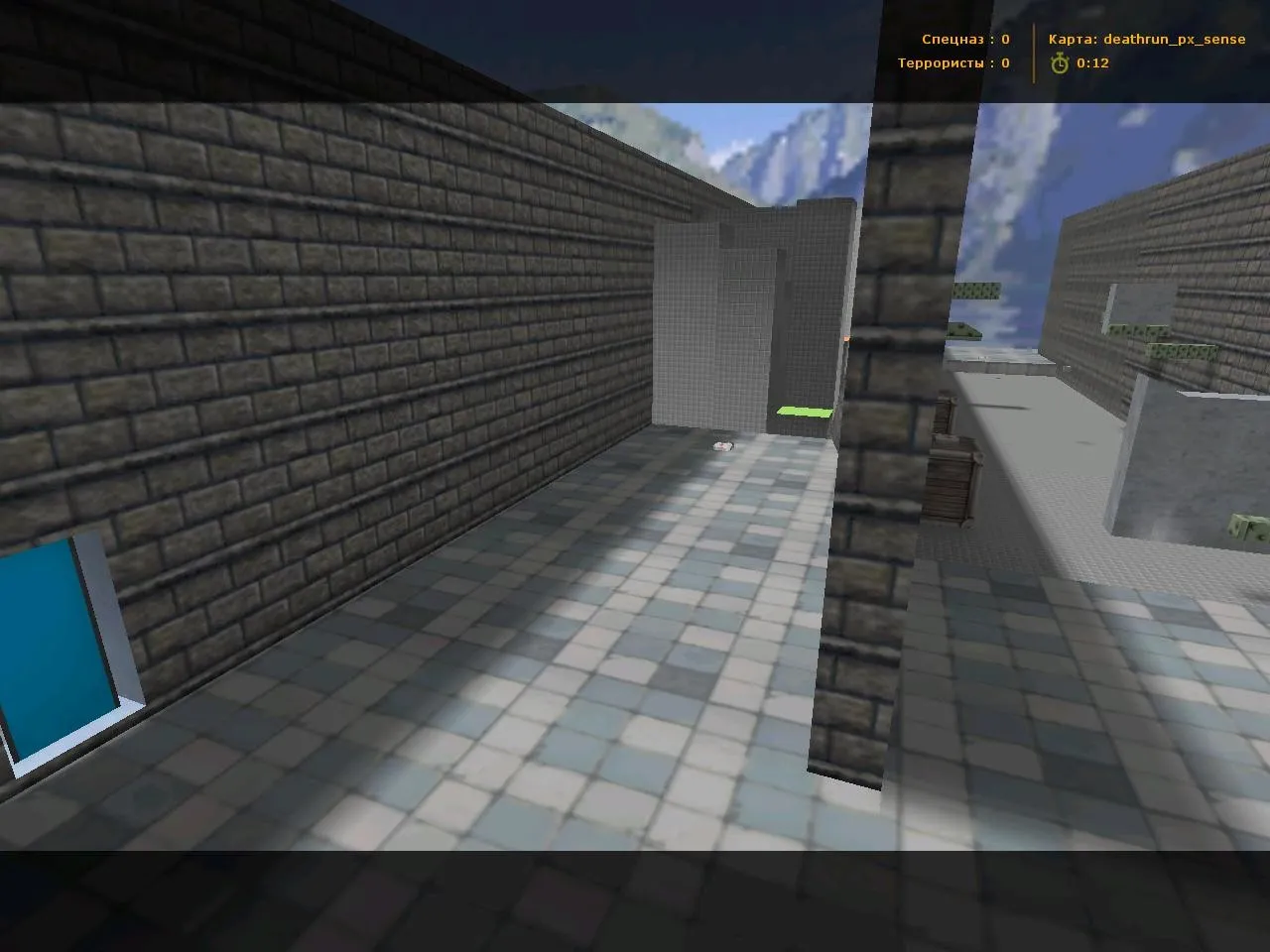 Скачать deathrun_px_sense для CS 1.6 — карта deathrun, точки, раунды и настройка под ботов - Скриншот