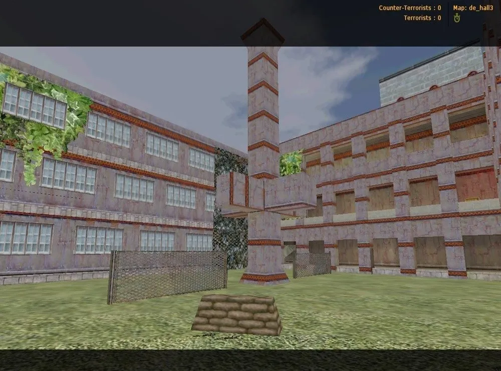 Скачать de_hall3 для CS 1.6: карта на DE, точки, входы и раунды под AWP и пуши - Скриншот
