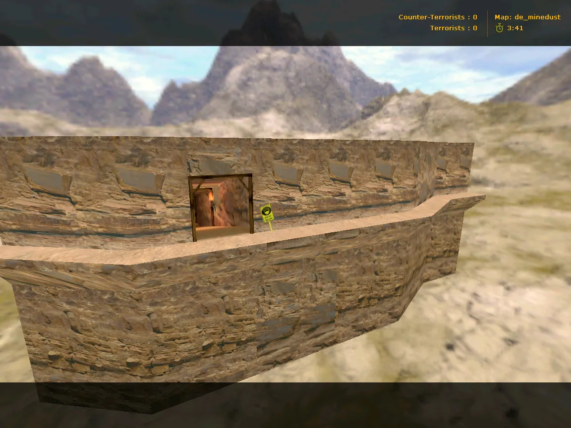 Карта de_minedust для CS 1.6: Тактические возможности и особенности — скриншот 6