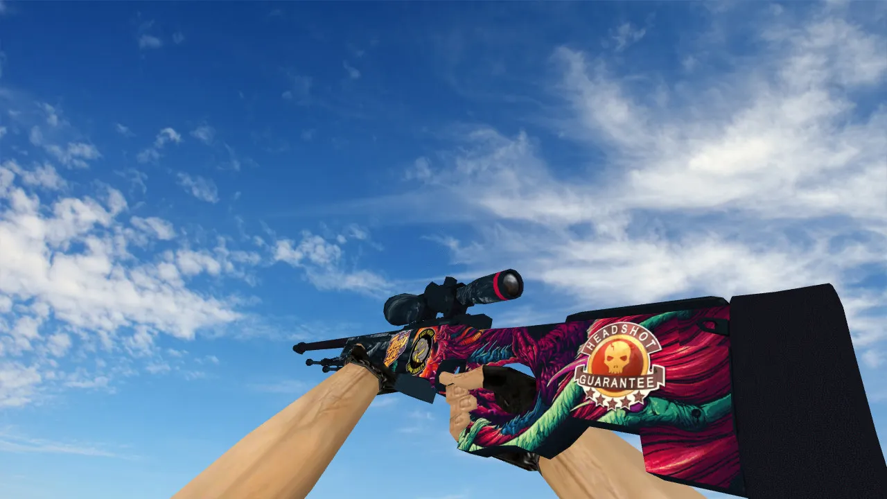 Скачать Модель AWP «Скоростной зверь» с наклейками для CS 1.6 - Скриншот
