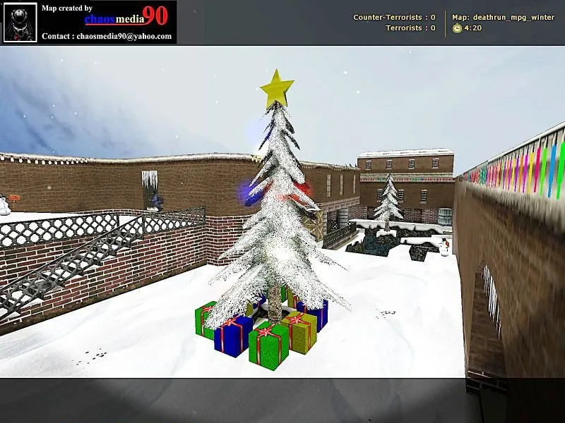 Скачать deathrun_mpg_winter — карта Deathrun для CS 1.6: зимний стиль, точки, раунды и настройка под сервер - Скриншот