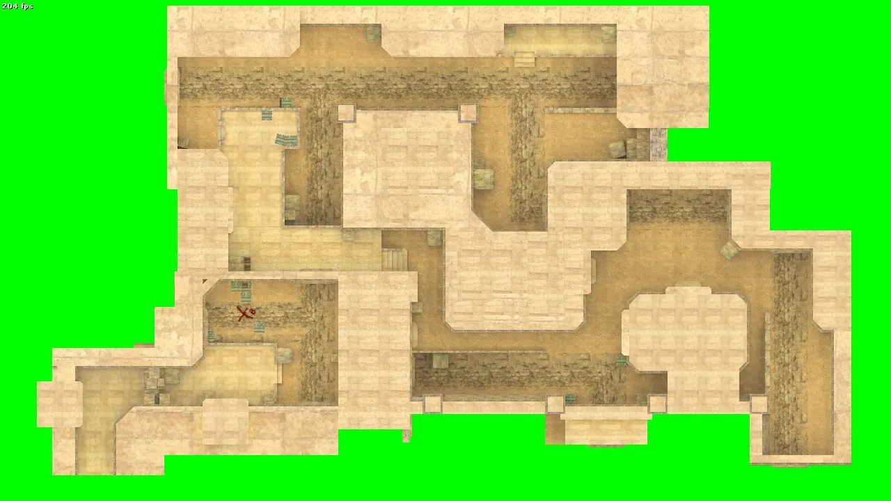 Скачать Карта de_dust2_remix2020 для CS 1.6: тактика, баланс сторон, .nav и оптимизация wpoly/epoly - Скриншот