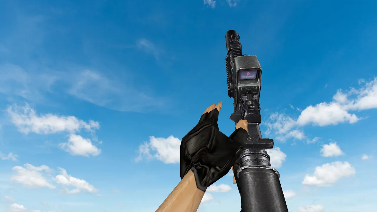 Скачать Модель «HK-417 EOTECH» для CS 1.6: v_/p_/w_ модели, звуки, анимация осмотра, текстуры и настройка - Скриншот