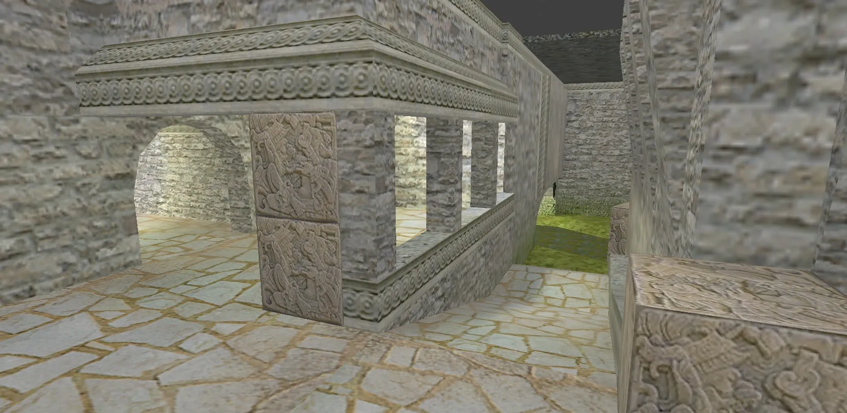 Скачать Карта de_azteced для CS 1.6: тактика за Т/КТ, точки, .nav и оптимизация wpoly/epoly - Скриншот