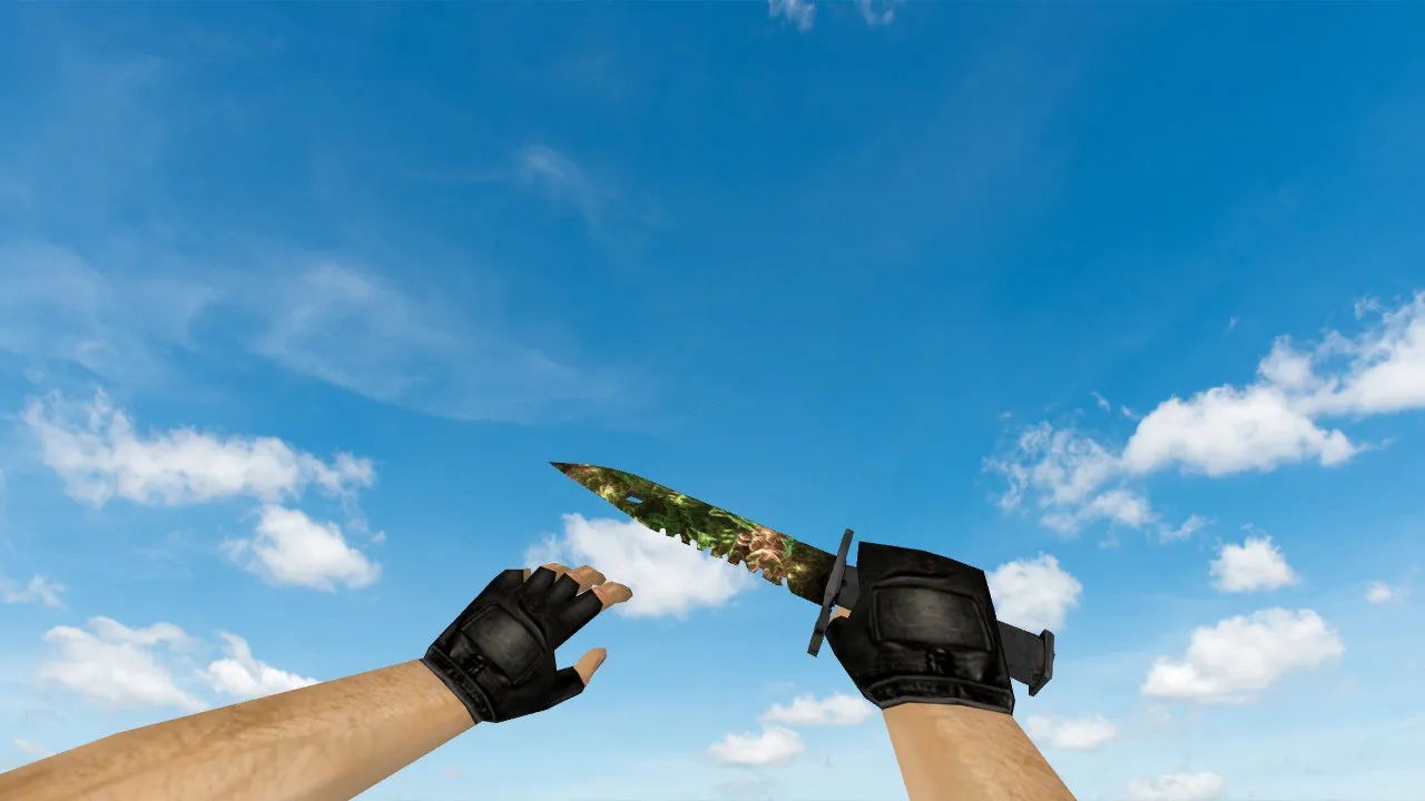 Скачать Модель ножа v_ и p_ M9 Bayonet Fury of Apollo для CS 1.6: звуки, анимация осмотра, качественные текстуры - Скриншот