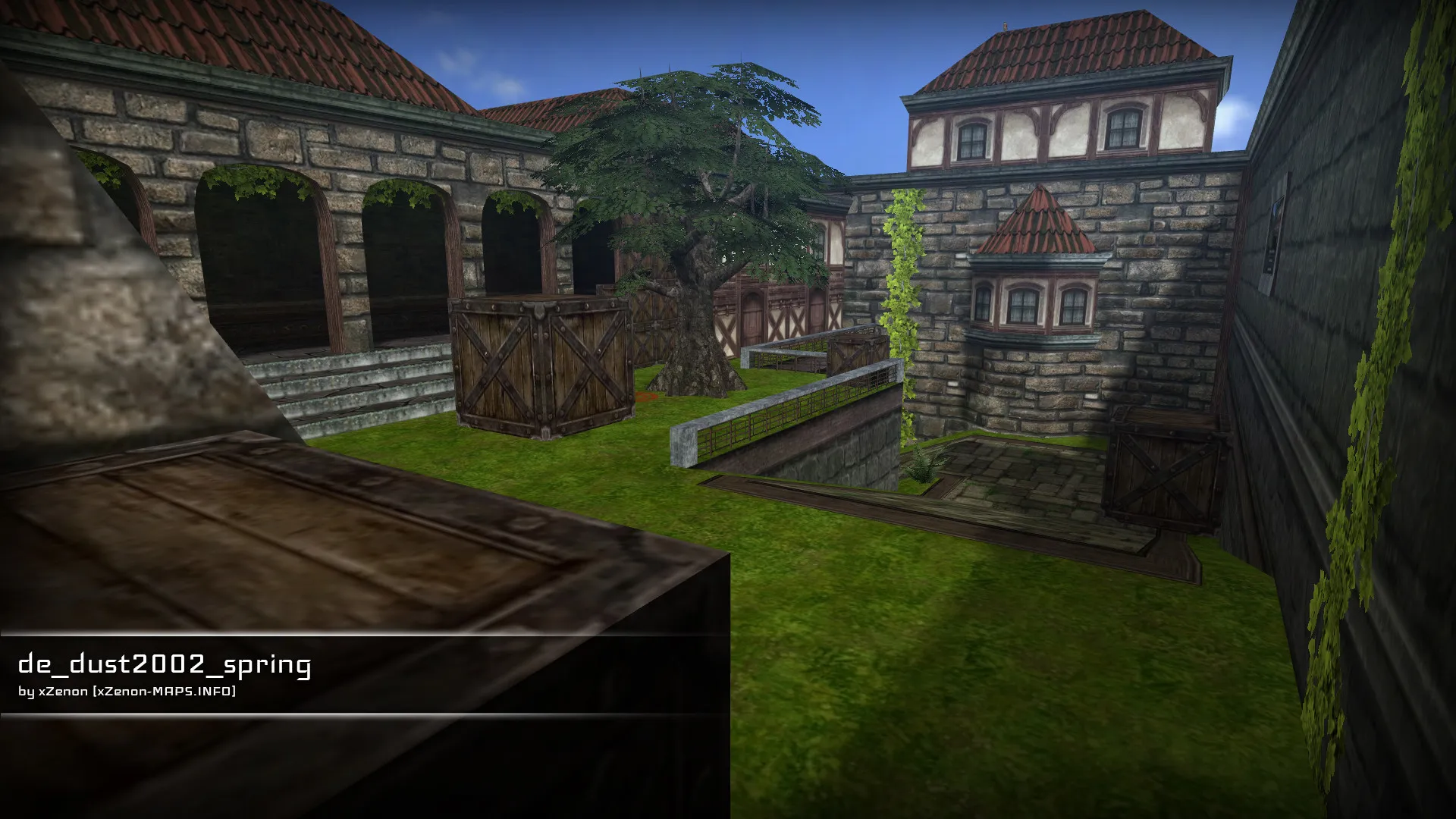 Карта de_dust2002_spring_b1 для CS 1.6: быстрый обзор, точки, тактика, .nav, оптимизация — скриншот 12