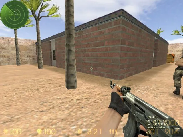 Карта de_wall для CS 1.6: Тактика и особенности — скриншот 6