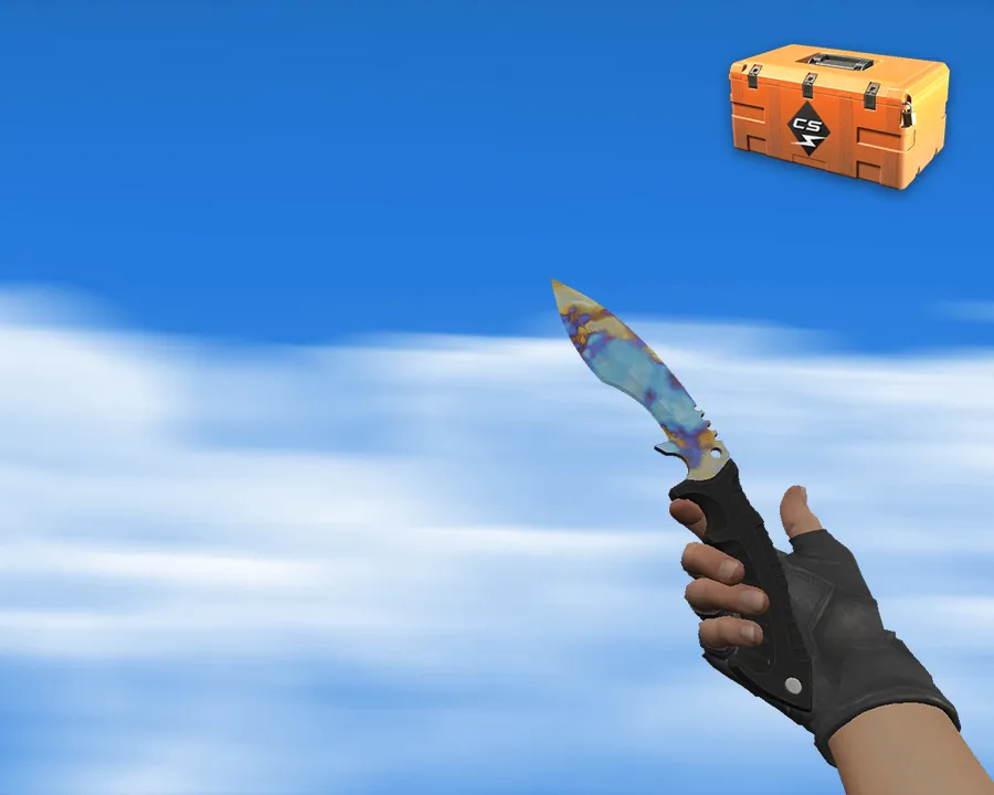 Скачать Кукри | Поверхностная закалка (Case Hardened) модели v_ p_ w_ для CS 1.6: звук, анимация осмотра, текстуры - Скриншот