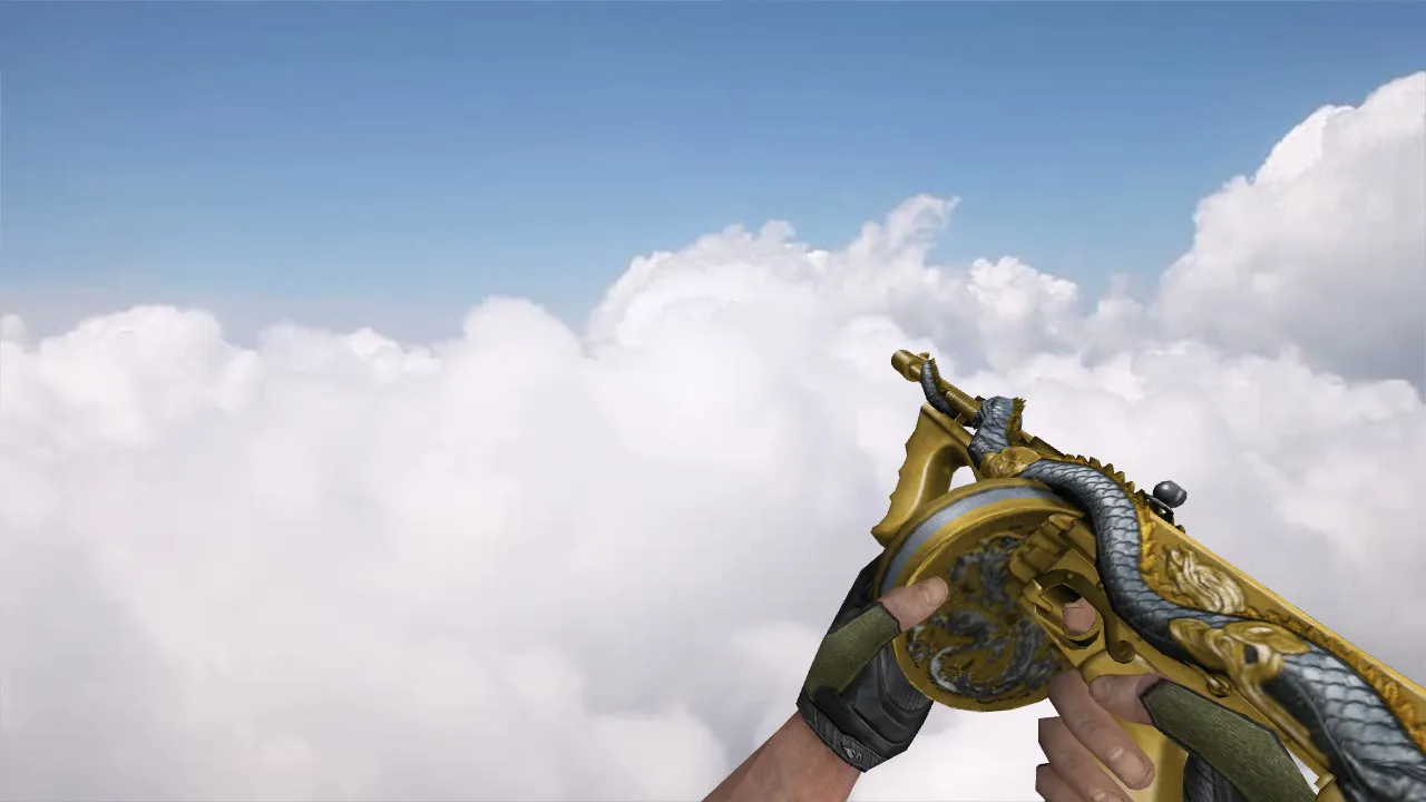 Скачать Модель UMP-45 Thompson-Infernal Dragon Dragon Noble Gold для CS 1.6 - Скриншот