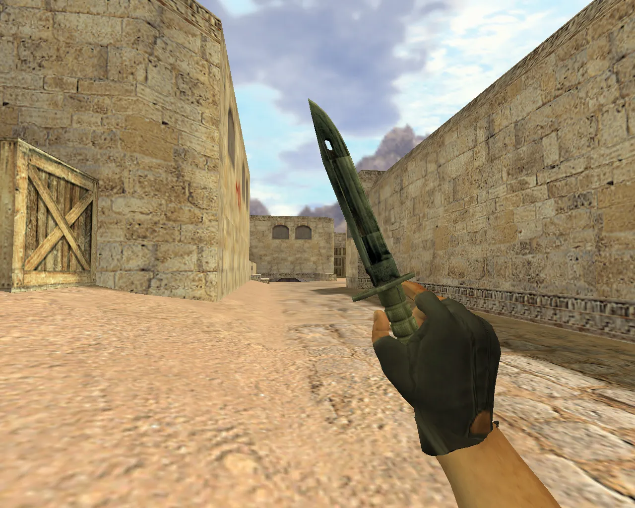 Скачать Модель «Штык-нож Дамасская сталь» v_knife для CS 1.6: p_ и w_ модели, звуки, анимация осмотра - Скриншот