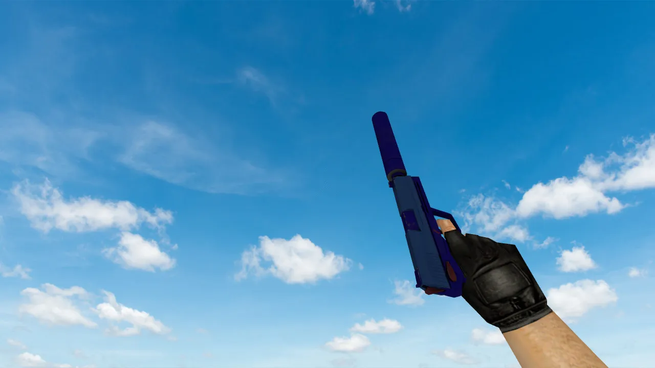 Модель «USP «Королевский синий» с наклейками» для CS 1.6 — скриншот 2
