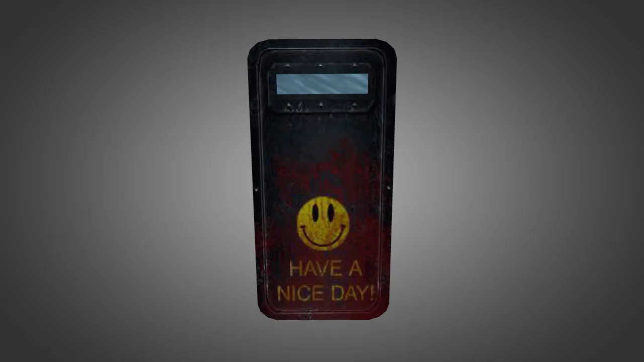 Скачать Модель «Have a Nice Day Shield» для CS 1.6: v_, p_, w_ файлы, звуки, анимация осмотра, текстуры и скины - Скриншот