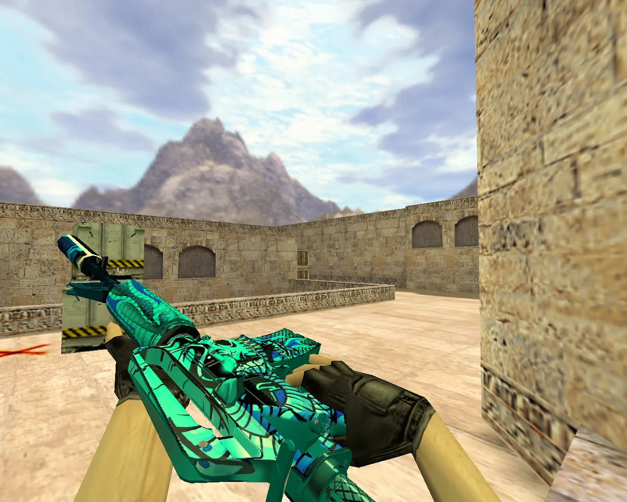 Скачать Модель M4A1 Eske v_ p_ w_ для CS 1.6: звуки, анимация осмотра, качественные текстуры - Скриншот