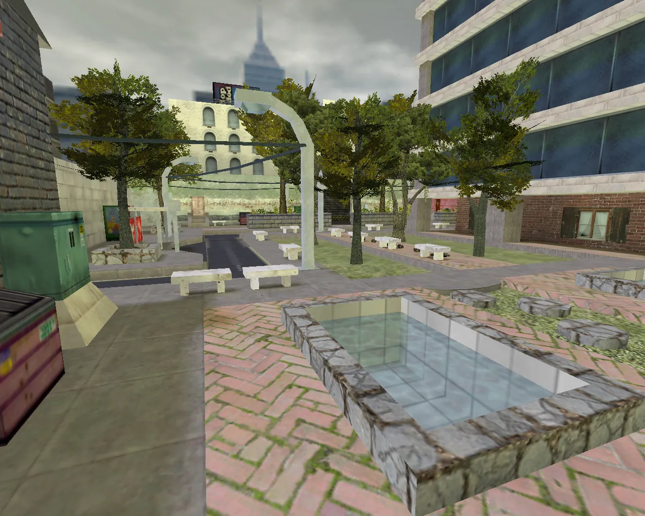 Скачать fy_city для CS 1.6: FY-карта с плотной застройкой, баланс точек и .nav для ботов - Скриншот