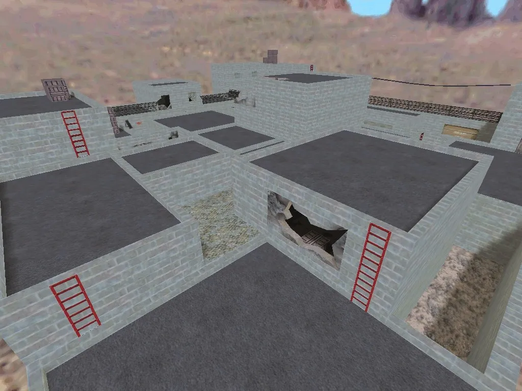 Скачать Карта de_war для CS 1.6: тактика и особенности - Скриншот