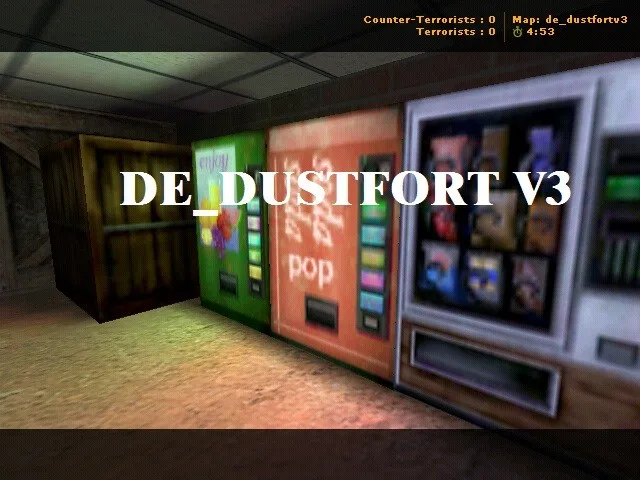 Скачать de_dustfortv3 карта для CS 1.6: баланс сторон, точки под клатч и маршруты ботов, .nav и оптимизация - Скриншот