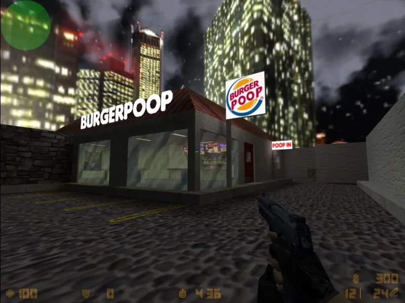de_burgerpoop карта для CS 1.6: раскладки, точки, nav для ботов и оптимизация wpoly/epoly — скриншот 6