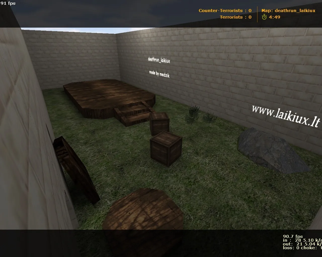deathrun_laikiux для CS 1.6: карта deathrun, тактики за терр и спец, настройки и требования — скриншот 3