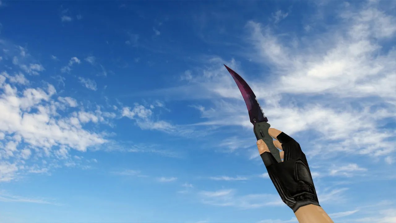 Скачать Модель складного ножа «Doppler Phase 2» для CS 1.6: v_, p_, w_ модели, звук, анимация осмотра - Скриншот