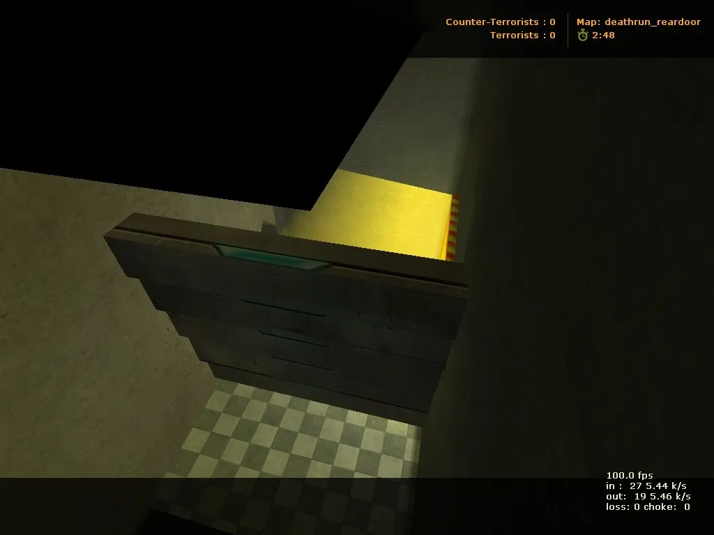 Скачать deathrun_reardoor для CS 1.6: рейдран с ловушками, точки для CT/T, .nav и оптимизация wpoly/epoly - Скриншот