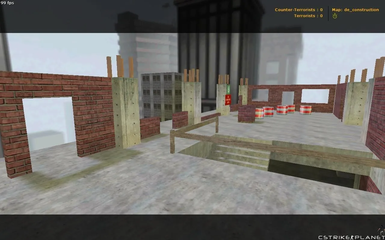 Скачать Карта de_construction для CS 1.6: геймплей, точки, навигация .nav и оптимизация wpoly/epoly - Скриншот