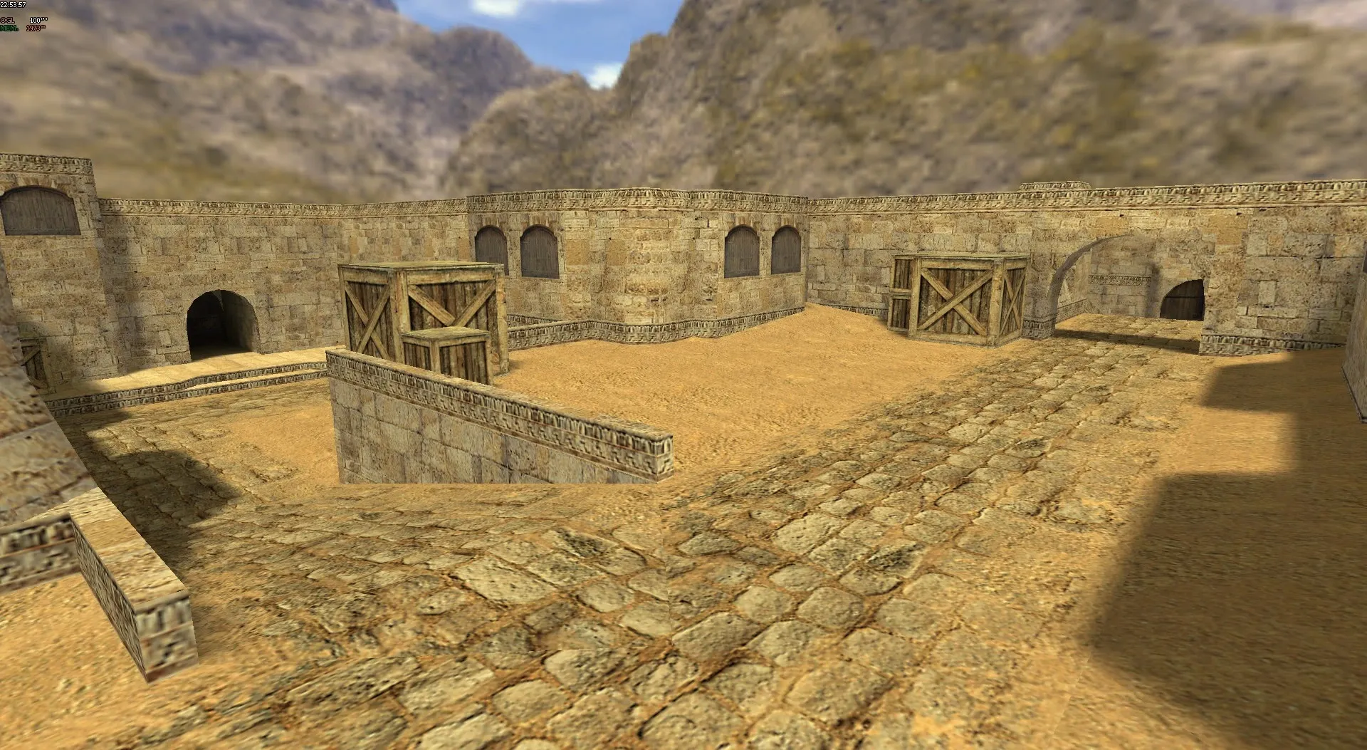 Скачать de_dust2_extended для CS 1.6: баланс сторон, точки, .nav для ботов, оптимизация wpoly/epoly - Скриншот
