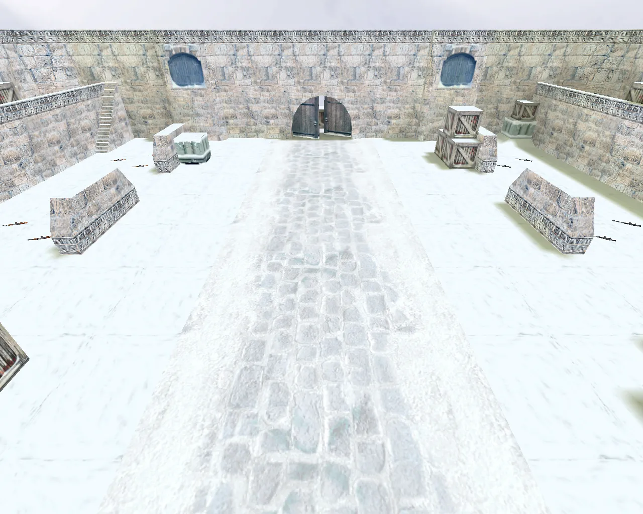 Скачать aim_snowy_winter для CS 1.6: тренировка прицела, точки спавна, маршруты и настройка сервера - Скриншот