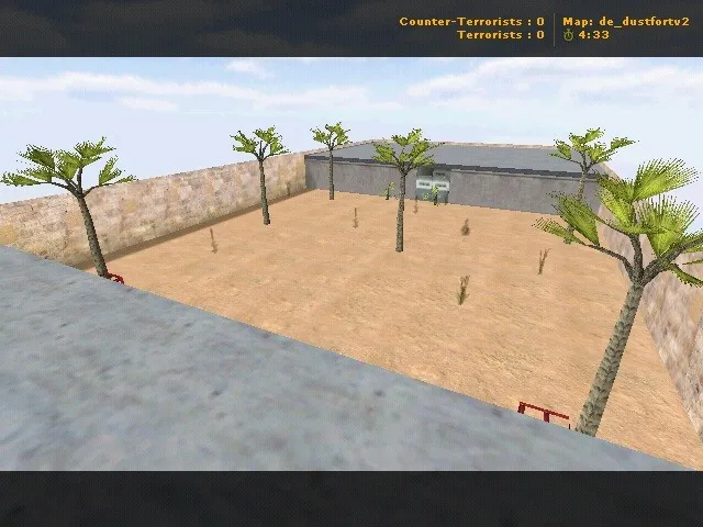 Скачать de_dustfortv2 для CS 1.6: тактика, точки, .nav для ботов и оптимизация wpoly/epoly - Скриншот