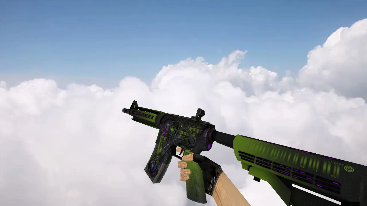 Модель M4A4 Reset v_m4a1 p_m4a1 w_m4a1 для CS 1.6: звуки, анимация осмотра, текстуры и настройка — скриншот 1