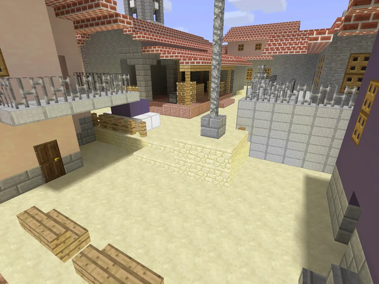Карта de_inferno_minecraft для CS 1.6 - Тактические возможности и оптимизация — скриншот 1