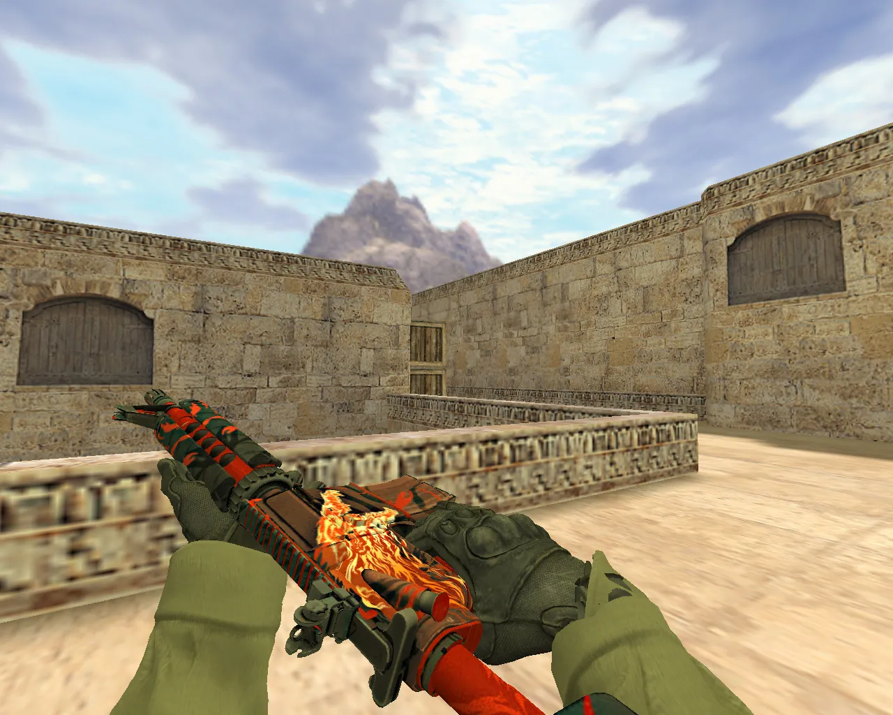 Скачать Модель m4a4 «Вой» v_ для CS 1.6: p_ w_ модели, звуки, анимации осмотра и качество текстур - Скриншот