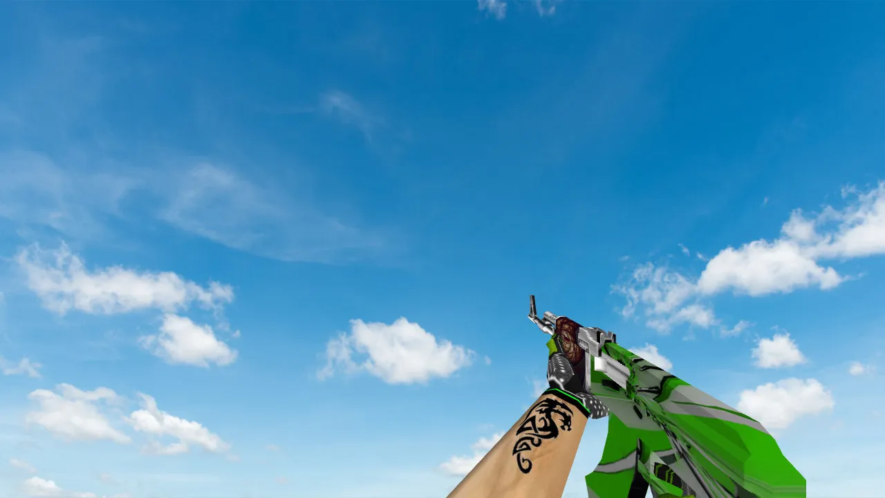 Скачать Green Bump Weapon Pack: пак моделей оружия для CS 1.6 (v_, p_, w_, звуки, анимация осмотра, текстуры) - Скриншот