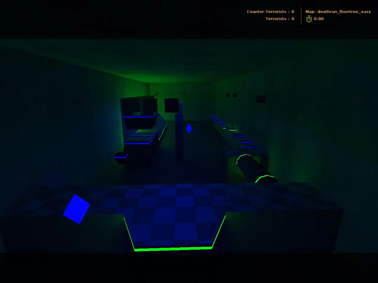deathrun_floortron_easy для CS 1.6: карта deathrun, баланс сторон и тактики прохождения — скриншот 7