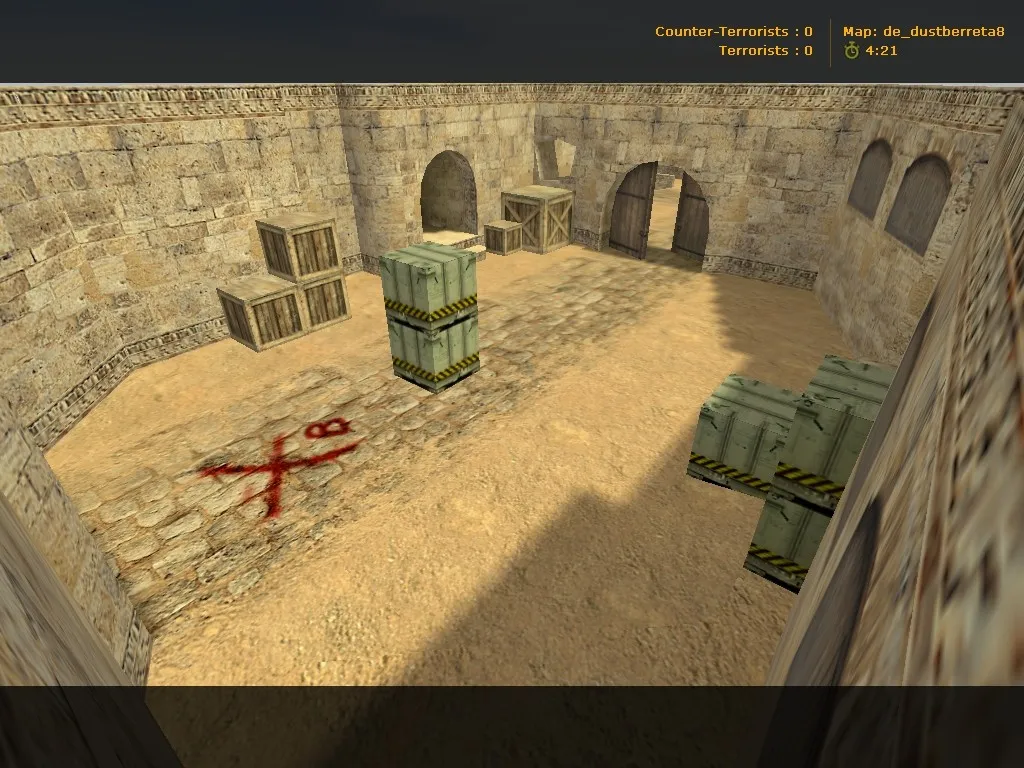 Скачать Карта de_dust_battle для CS 1.6: баланс сторон, точки под клатчи, .nav для ботов и оптимизация - Скриншот