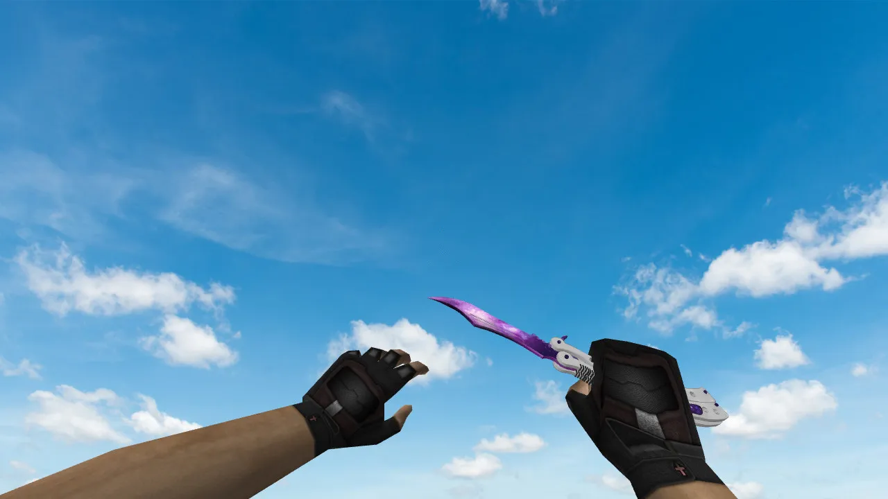 Скачать Модель v_ / p_ / w_ Butterfly Knife Specy для CS 1.6: звуки, анимация осмотра и текстуры - Скриншот