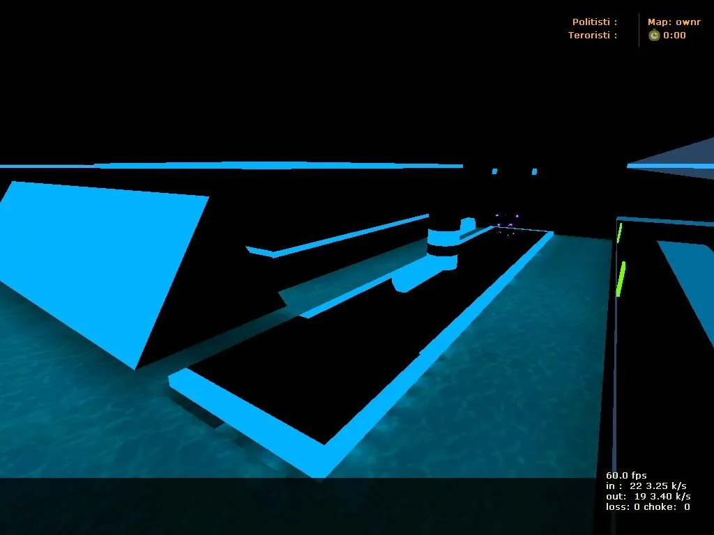 Скачать deathrun_glowblue_final для CS 1.6: тактики за терр/контр, точки, .nav и оптимизация wpoly/epoly - Скриншот