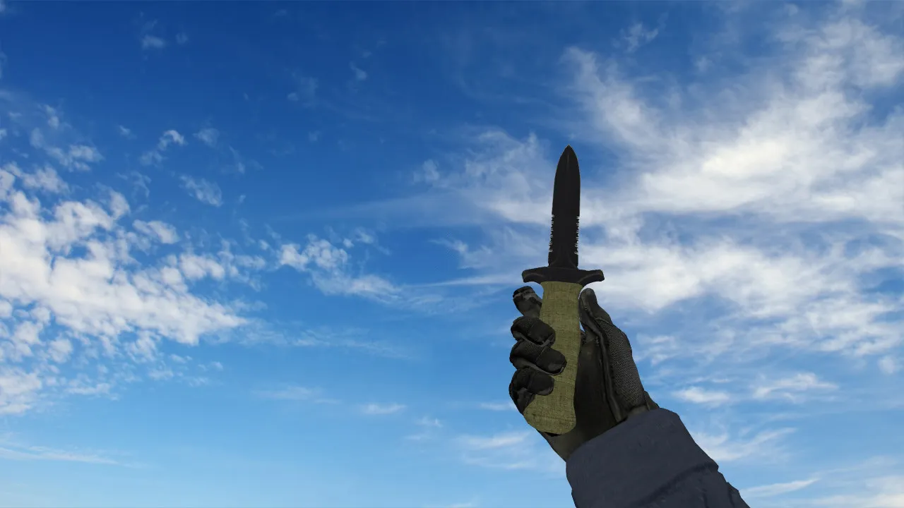 Скачать Default CSGO CT Knife (v_ / p_ / w_) для CS 1.6: нож CT, звуки, анимация осмотра и текстуры - Скриншот