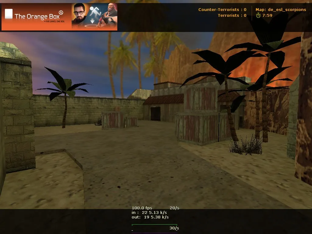 Скачать Карта de_esl_scorpions для CS 1.6: точки, маршруты, баланс сторон, .nav для ботов и оптимизация - Скриншот