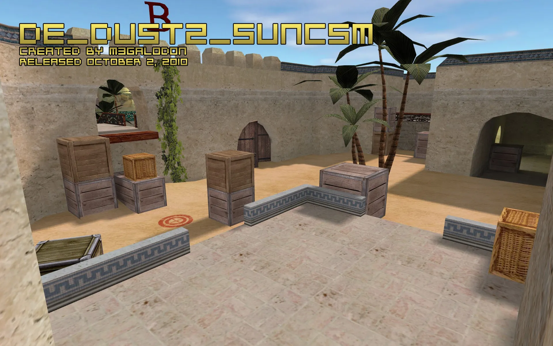 Карта de_dust2_suncsm для CS 1.6: баланс сторон, точки, .nav для ботов и оптимизация — скриншот 21