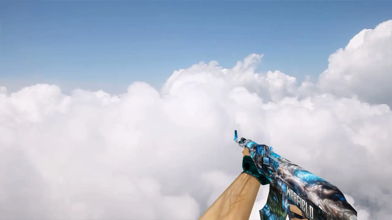 Скачать Модель «AK47 Blue Bones» v_ для CS 1.6: p_ и w_ файлы, звуки, анимация осмотра и нормальные текстуры - Скриншот