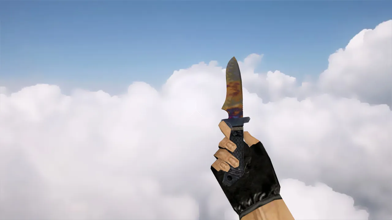 Скачать Модель ножа «Классический нож | Поверхностная закалка» v_knife для CS 1.6: p_ и w_ модели, звуки, анимация осмотра - Скриншот
