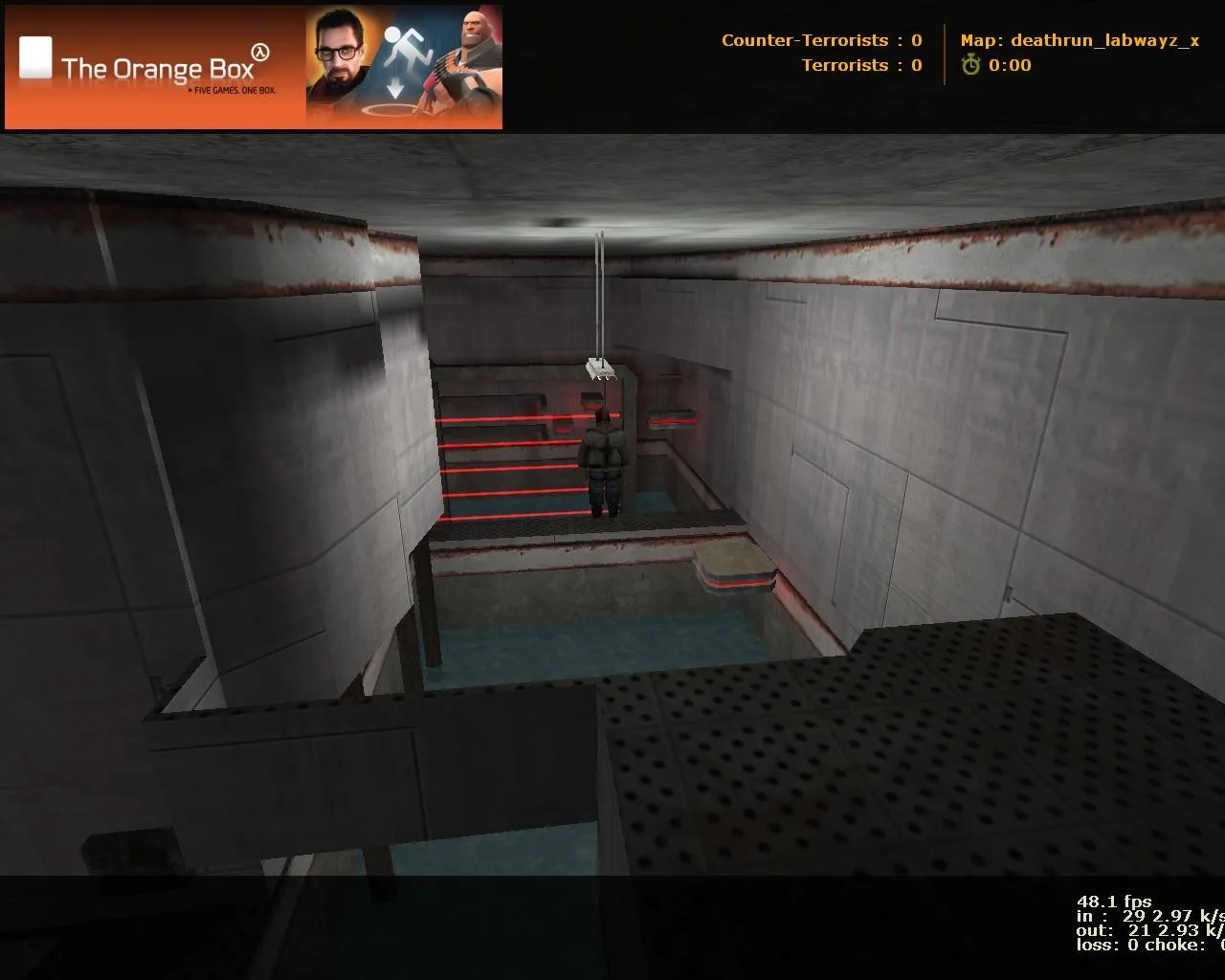 deathrun_labwayz_x для CS 1.6: карта Deathrun, точки за команду, .nav для ботов и оптимизация — скриншот 6