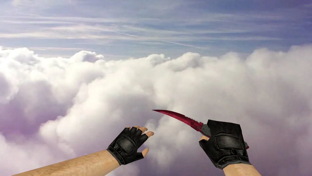 Модель складного ножа «Рубин» v_knife для CS 1.6: звуки, анимация осмотра, качество текстур — скриншот 3