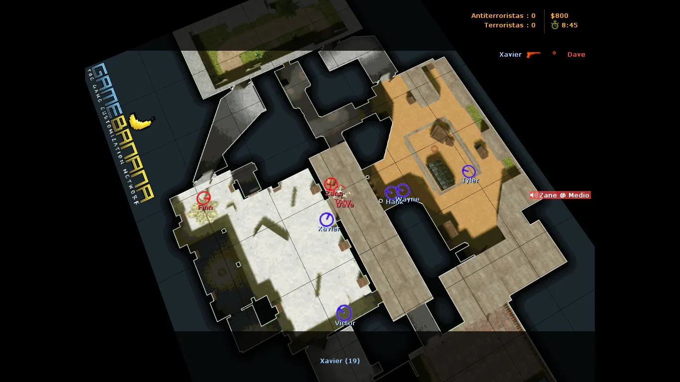 de_gamebanana карта для CS 1.6: баланс сторон, точки, .nav и оптимизация wpoly/epoly — скриншот 15