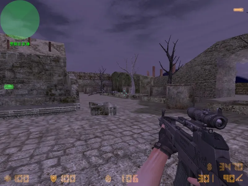 Скачать Карта de_sad_evening для CS 1.6 - Тактическое пространство для командных сражений - Скриншот